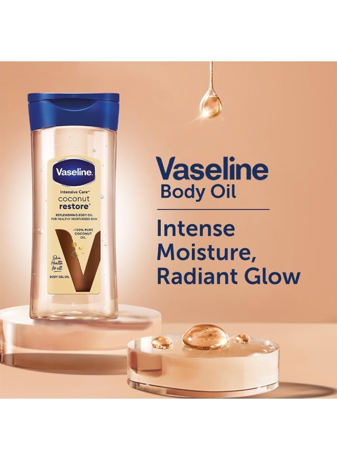 Vaseline Intensive Care Coconut Restore Body Oil | with Coconut Oil | Deep Moisture for Dry Skin | 200 ML - Image 4